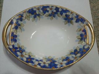 Antique Nippon Hand Painted Porcelain Bowl China Nut Trinket Candy Dish