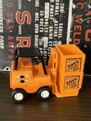 Vtg Buddy L Forklift Operator Orange Fork Lift W/boxes Tonka Toy Rare 1970 