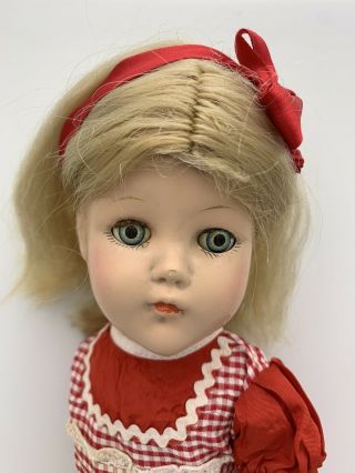 14” Composition Nancy Lee Is Ready For Christmas Vintage Doll R&b Arranbee 1950