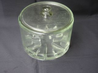 Vintage Antique Kitchen Glass Sanitary Cheese Preserver Jar & Lid 1930s