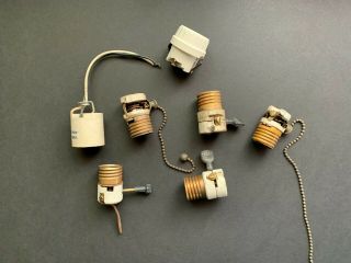 Antique Porcelain Light Sockets - Pull Chain & Others