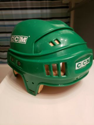 RARE Vintage CCM M - HT2 Hockey Helmet Hartford Whalers Green 3