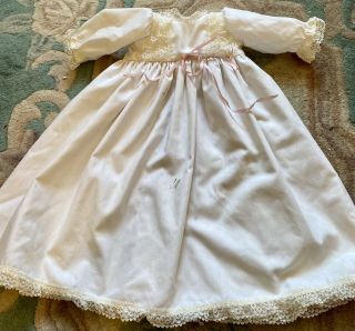 Gorgeous Vintage Cotton Dress For French Or German Bisque Doll
