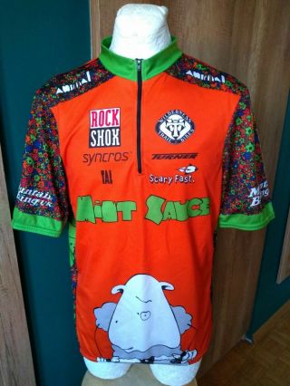 Rock Shox Syncros Sauce Team Mtb Cycling Shirt Vintage Maglia Rare