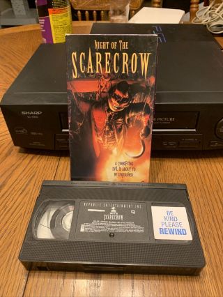 Night Of The Scarecrow Rare Oop Vhs 1994 Horror 90s Slasher - Style Non - Rental