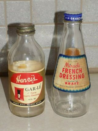 2 Rare Antique Vtg 1940s Kraft Miracle French & Henri 