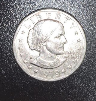 Rare 1979 - S Susan B Anthony Silver $1 With Dew Drop Mark Mistake