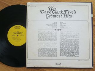 Rare Vintage Vinyl - The Dave Clark Five ' s Greatest Hits - Epic Mono LN 24185 - NM 2