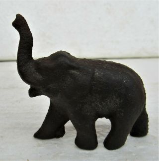 Rare Small Size Cast Iron Elephant Hamilton OH Foundry Marked 3