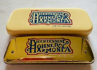 Hohner Limited Edition Bicentennial Gold Harmonica - Key C - Made In Germany - Rare