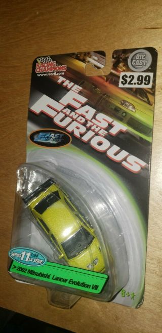 Racing Champions Fast And Furious Lancer Rare (details On Card)