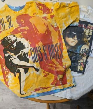 Guns N Roses 1991 Vintage Tie - Dye T - Shirts (2) Rare Vintage