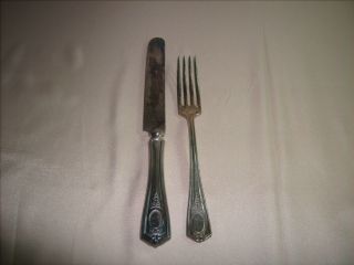 Louis Xvi Oneida Community Silver Flatware Knife And Fork No Monogram