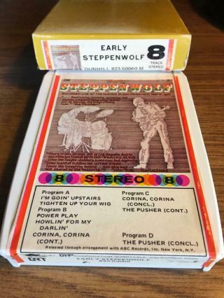 EARLY STEPPENWOLF VINTAGE RARE 8 TRACK TAPE LATE NITE BARGAIN 2