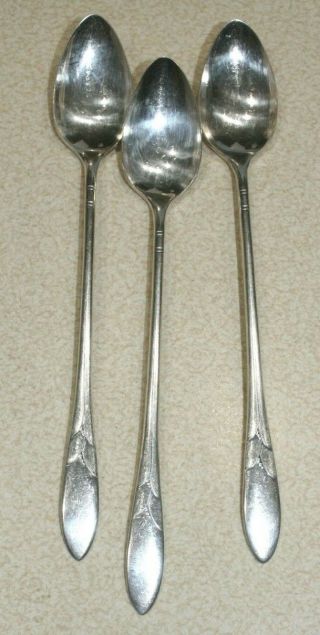 Community Oneida Silverplate 1932 Lady Hamilton Ice Tea Spoons - Three (3)