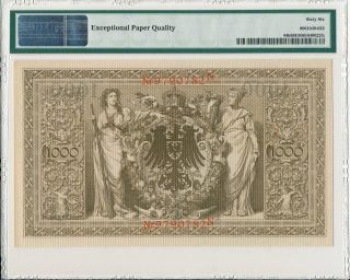 Imperial Bank Note Germany 1000 Mark 1910 Rare for PMG 66EPQ 3