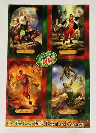 2005 Mountain Dew Code Red & And 1 Mixtape 36x24 Promotional Poster Rare