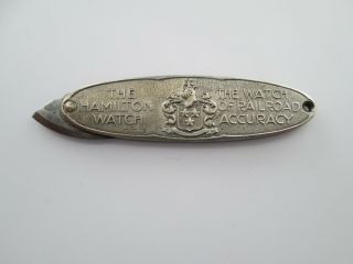 Vintage Hamilton Watch Watch Knife Case Opener - - Rare