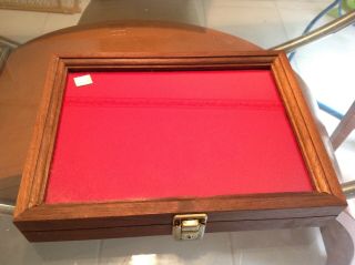 Vintage Wood And Glass Counter Display Case