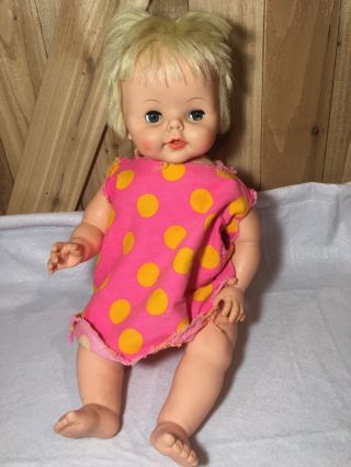 Cute,  Vintage Baby Boo Vinyl & Plastic Baby Doll By Deluxe Reading Corp. ,  1965