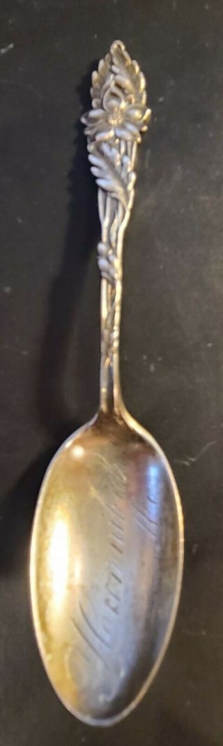 Hannibal Missouri Sterling Silver Spoon With Floral Handle
