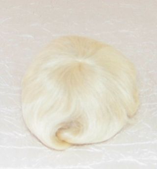 VINTAGE stock MOHAIR doll WIG size 10/11 BABS BLONDE Baby,  Boy infant 2