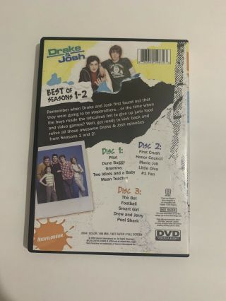 Drake & Josh Best Of Seasons 1 And 2 DVD Rare OOP Nickelodeon 3 Disc Set 2