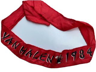 Rare Vintage 1984 Van Halen Concert Tour Bandana Headband Shirt Official Merch