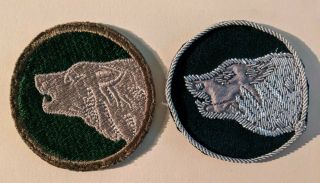 Rare World War Ii Us Army 104th Infantry Division Patch Set Of Four.  One Bullion