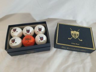 Vintage Polo Ralph Lauren Set Of 6 1 Golf Balls 90 Compression Surlyn Cut - Proof