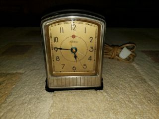 Vintage 1920’s Art Deco Ge Telechron Electric Alarm Clock Model 716 Running Rare