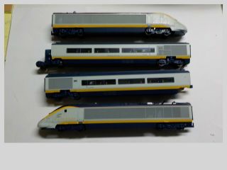 Ho Hornby Eurostar 4 Unit Passenger Train Set In Rare In Us