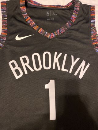 Nike D’Angelo Russell Brooklyn Nets Swingman City Edition Jersey 56 XXL Rare 2