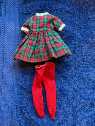 Vintage American Character Betsy Mccall Holiday Dress And Tights 1959