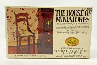 The House Of Miniatures Side Chair Set Of 2 For Dollhouses 40007