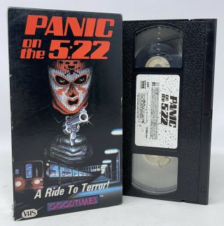 Vintage Panic On The 5:22 Vhs Tape 1974 Tv Horror Film Laurence Luckinbill Rare