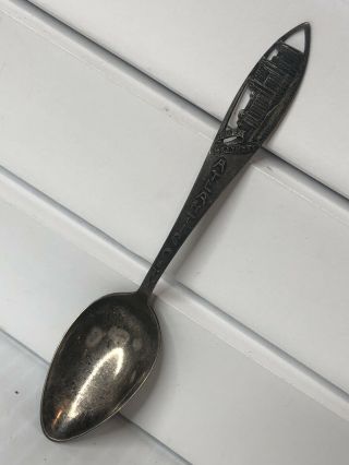 Vintage Sterling Silver Souvenir Spoon Atlantic City Hotel Traymore