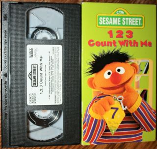 Sesame Street: 1 2 3 Count With Me (vhs) Ernie,  Count,  Elmo.  Vg Cond.  Rare 123