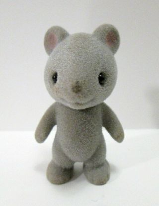 Vtg Calico Critters Sylvanian Families Vintage Maple Town Gray Mouse Baby Figure