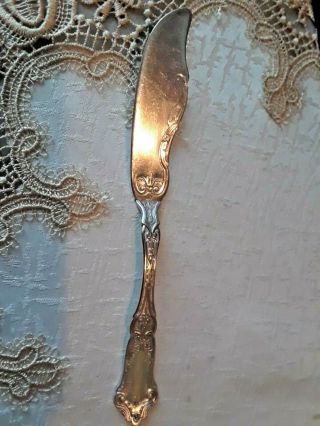 Antique 1835 R.  Wallace Silver Plate 7 5/8 " Cardinal Master Butter Knife C.  1907