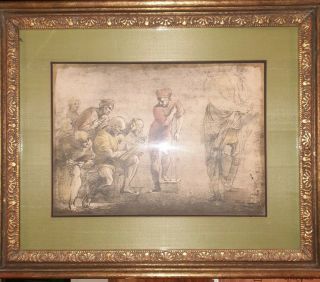 Rare Rembrandt Etching,  Has Frame,  11 3/4× 81/2 In.