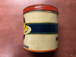 Rare Vintage H.  D.  Lee Mercantile Co.  Baking Powder 1 Pound Tin Salina,  Kansas 3