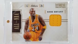 2010 - 11 National Treasures All - Nba Kobe Bryant Jersey Card 23 D 50/99 Rare