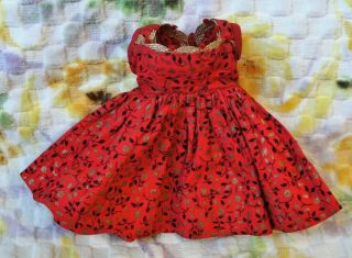 Vintage Ideal 10 1/2 " Little Miss Revlon Doll Outfit Dress E.  C.