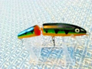 Old Lure Bass Lure Rapala Double Jointed In The Perch Color Pattern Great Bait.