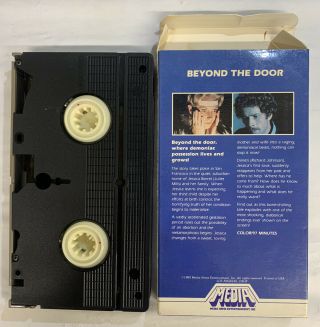 Beyond The Door VHS Rare Horror Media Home Entertainment White Stripe Slasher 3