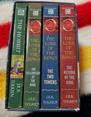 The Lord Of The Rings Lotr Hobbit Jrr Tolkien Box Set Pb 4 Volumes 1994 Vg Rare