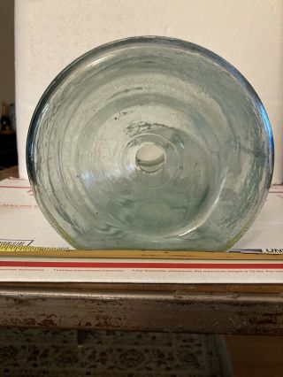 Antique Aqua Blue Glass Jar Minnow Trap McSWAIN Jr.  BAIT TRAP Jonesboro ARK RARE 3