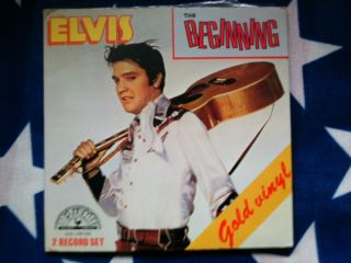 Elvis Presley - The Beginning - Rare Double Ep,  Gold Vinyl - On Sun Label -