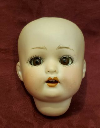 Antique German Bisque Character Doll Head P.  M.  23